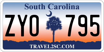 SC license plate ZYO795