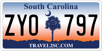 SC license plate ZYO797