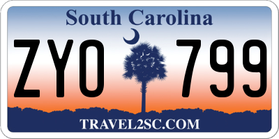 SC license plate ZYO799