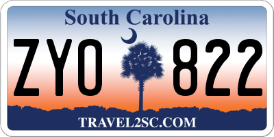 SC license plate ZYO822