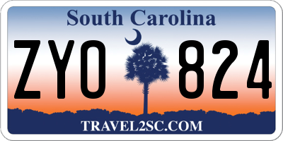 SC license plate ZYO824