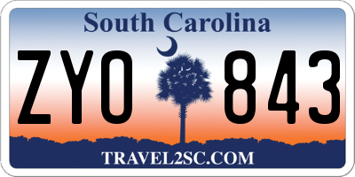 SC license plate ZYO843
