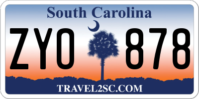 SC license plate ZYO878