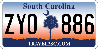SC license plate ZYO886