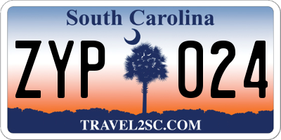 SC license plate ZYP024