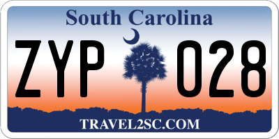 SC license plate ZYP028