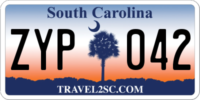 SC license plate ZYP042