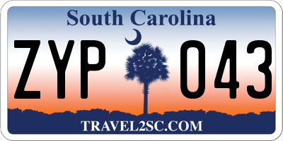 SC license plate ZYP043