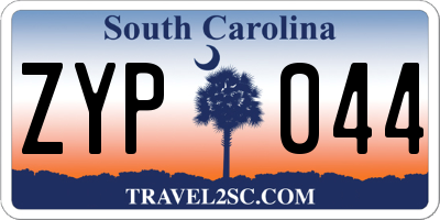 SC license plate ZYP044