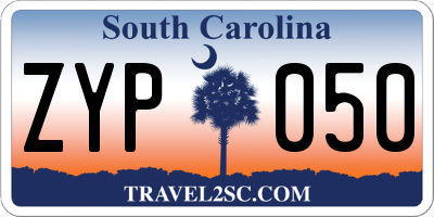 SC license plate ZYP050
