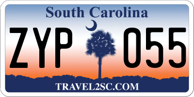 SC license plate ZYP055
