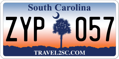 SC license plate ZYP057