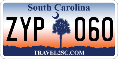 SC license plate ZYP060