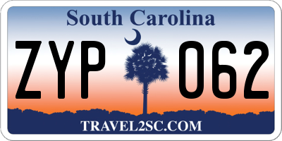 SC license plate ZYP062