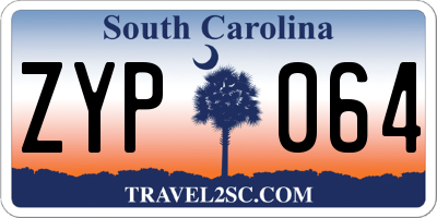 SC license plate ZYP064