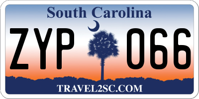 SC license plate ZYP066