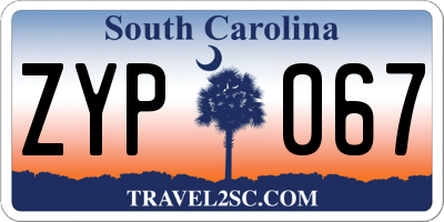 SC license plate ZYP067