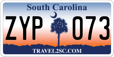 SC license plate ZYP073