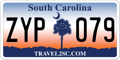 SC license plate ZYP079