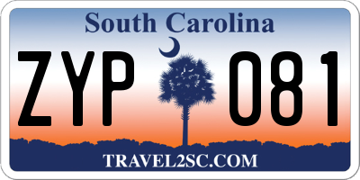 SC license plate ZYP081