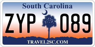 SC license plate ZYP089