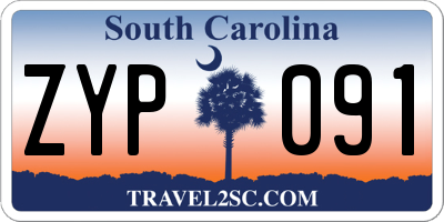 SC license plate ZYP091