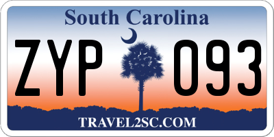 SC license plate ZYP093