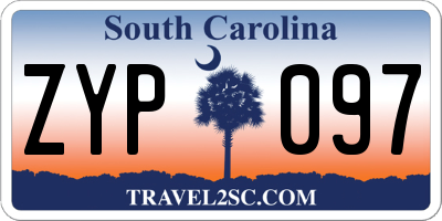 SC license plate ZYP097