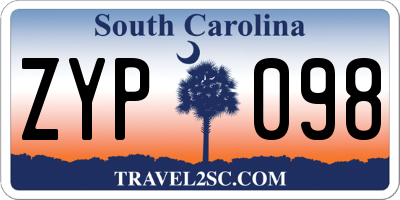 SC license plate ZYP098