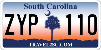 SC license plate ZYP110