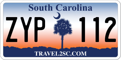 SC license plate ZYP112