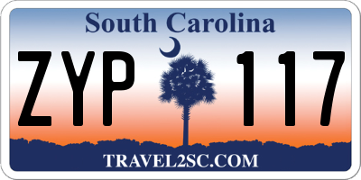 SC license plate ZYP117