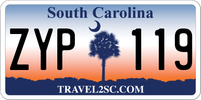 SC license plate ZYP119