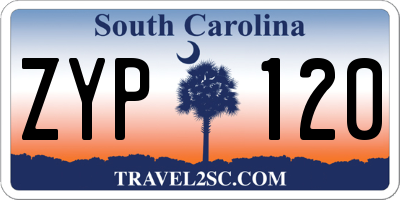 SC license plate ZYP120