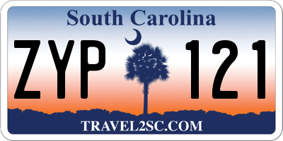 SC license plate ZYP121