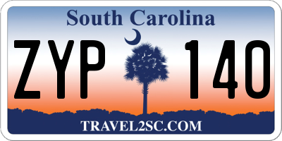 SC license plate ZYP140