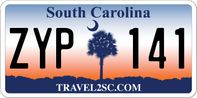 SC license plate ZYP141