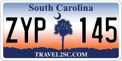 SC license plate ZYP145
