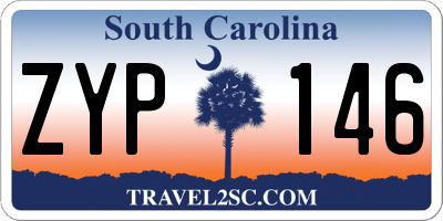 SC license plate ZYP146