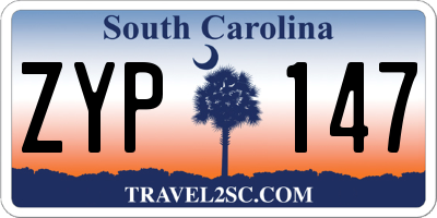 SC license plate ZYP147