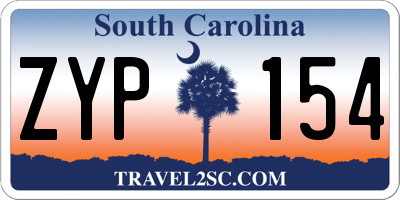 SC license plate ZYP154