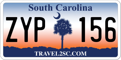 SC license plate ZYP156