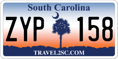 SC license plate ZYP158