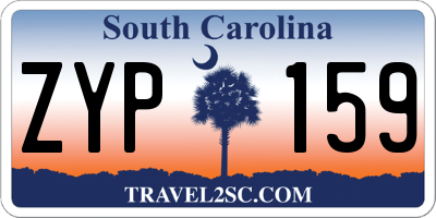 SC license plate ZYP159