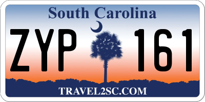 SC license plate ZYP161