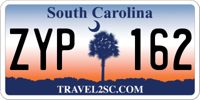 SC license plate ZYP162