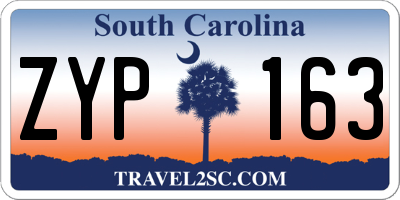 SC license plate ZYP163