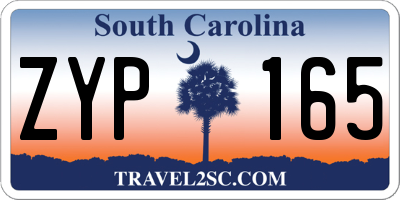 SC license plate ZYP165