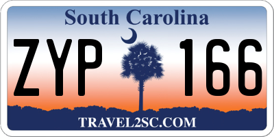 SC license plate ZYP166