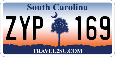 SC license plate ZYP169